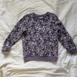 Polarn O. Pyret Purple Floral Kids Sweatshirt